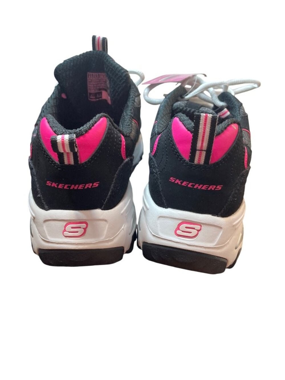 Skechers D'lites wms black pink cooled mem foam low sneakers sz 8.5W SKU 10-376 - Picture 15 of 16